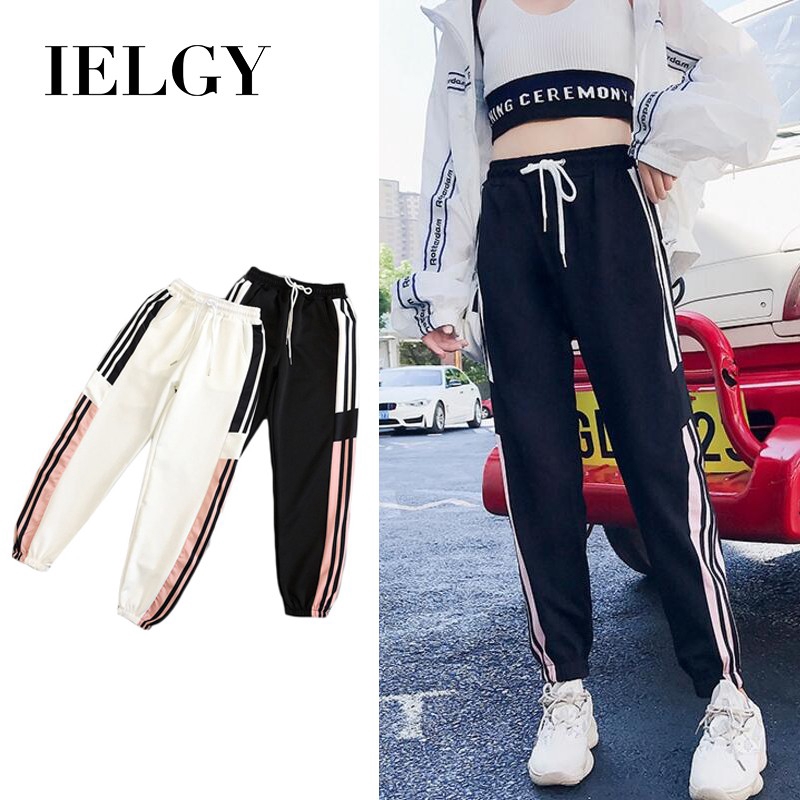 Quần dài IELGY cạp thun thời trang Hàn Quốc trẻ trung năng động