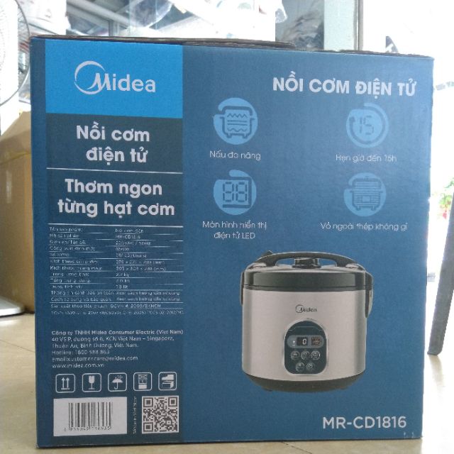 Nồi cơm điện tử Midea MR-CD1816