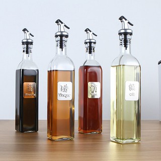 Chai Thủy Tinh Đựng Dầu Ăn / Giấm 500ml Tiện Dụng Cho Nhà Bếp