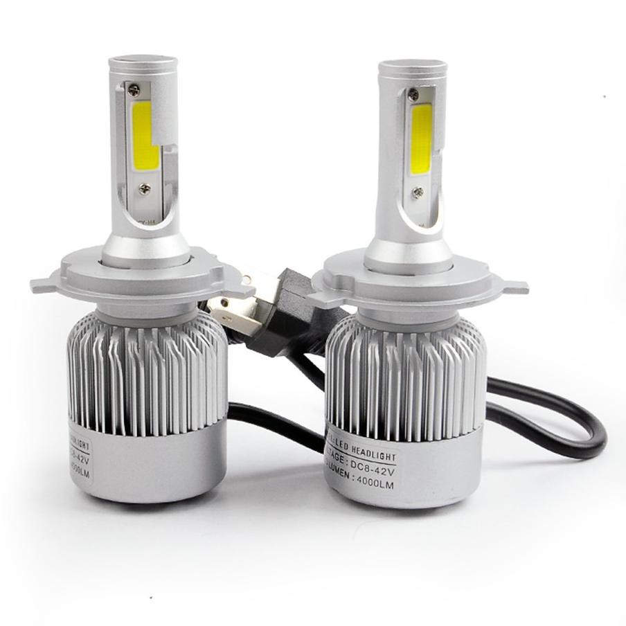 Set 2 Đèn Pha Led Cob C6 H4 36w - 3800lm Chuyên Dụng Cho Xe Hơi