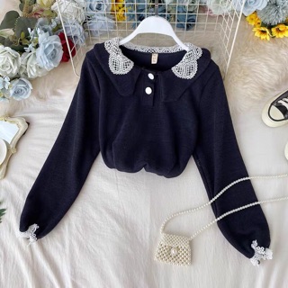 Áo len cổ bèo ulzzang