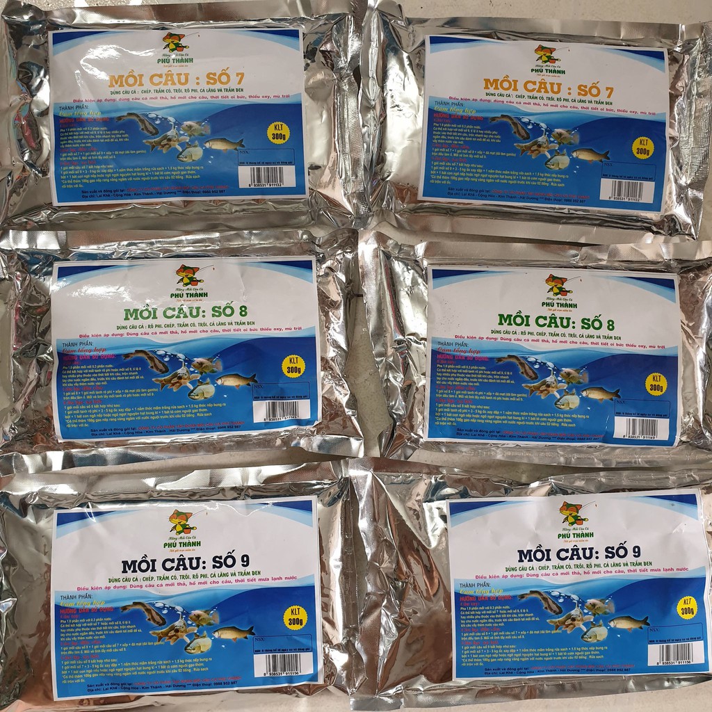 Mồi câu Phú Thành / số 7 / số 8 / số 9