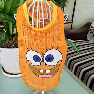 Quần áo chó mèo - áo lưới ba lỗ mùa hè hoạt hình dành cho chó mèo