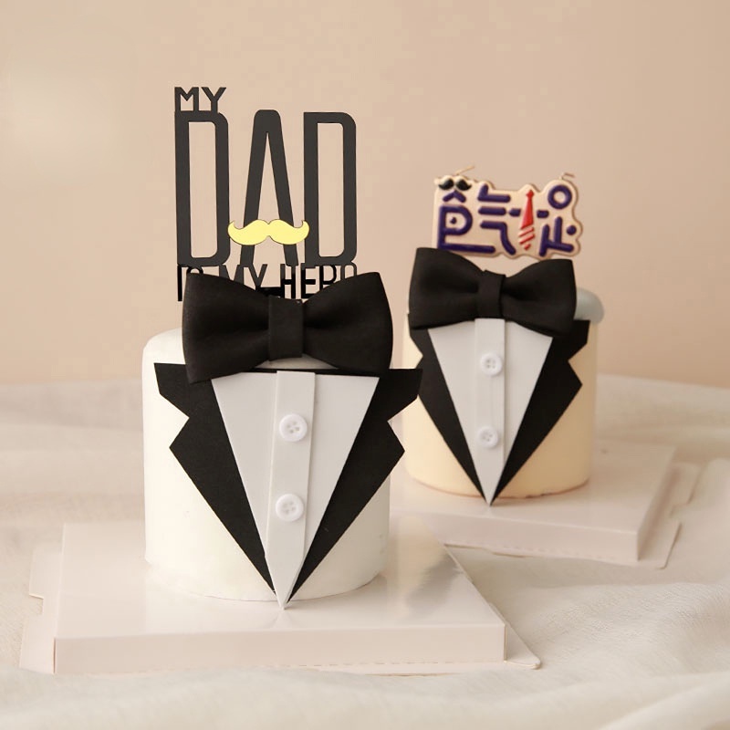 Nến Bánh Sinh Nhật Bằng Silicon Hình my Dad is my hero Love you Daddy Cho Ngày Của Cha