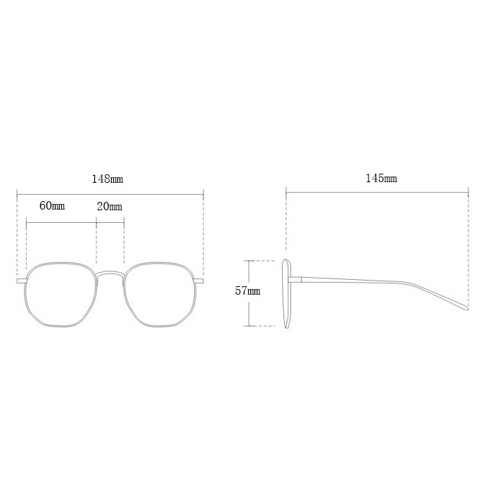 Kính Mát Vuông Nhiều Màu Chống Tia UV Thời Trang