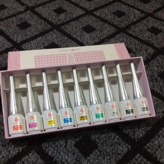 set gel vẽ cọ nét 9 màu hoa hồng youth rose dùng cho móng tay chân