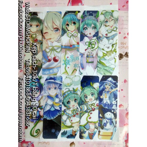 Book Mark miku rinlen giá 30k/1 bảng 10 cái