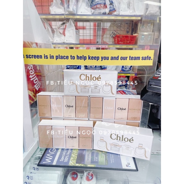 Set 4 chai nước hoa mini Chloe 5ml