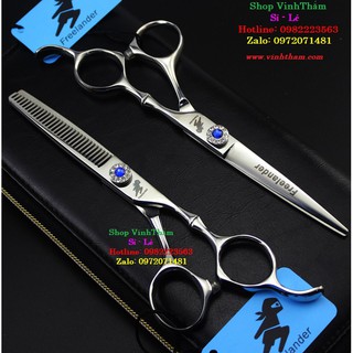 Kéo Cắt Tóc Cao Cấp Freelander [TĂNG KÈM BAO DA ĐỰNG VÍ CAO CẤP+ 2 LƯỢC TONIGUY]