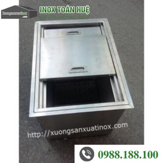 Thùng đựng đá inox giữ nhiệt âm bàn-Thùng đá inox 3 lớp