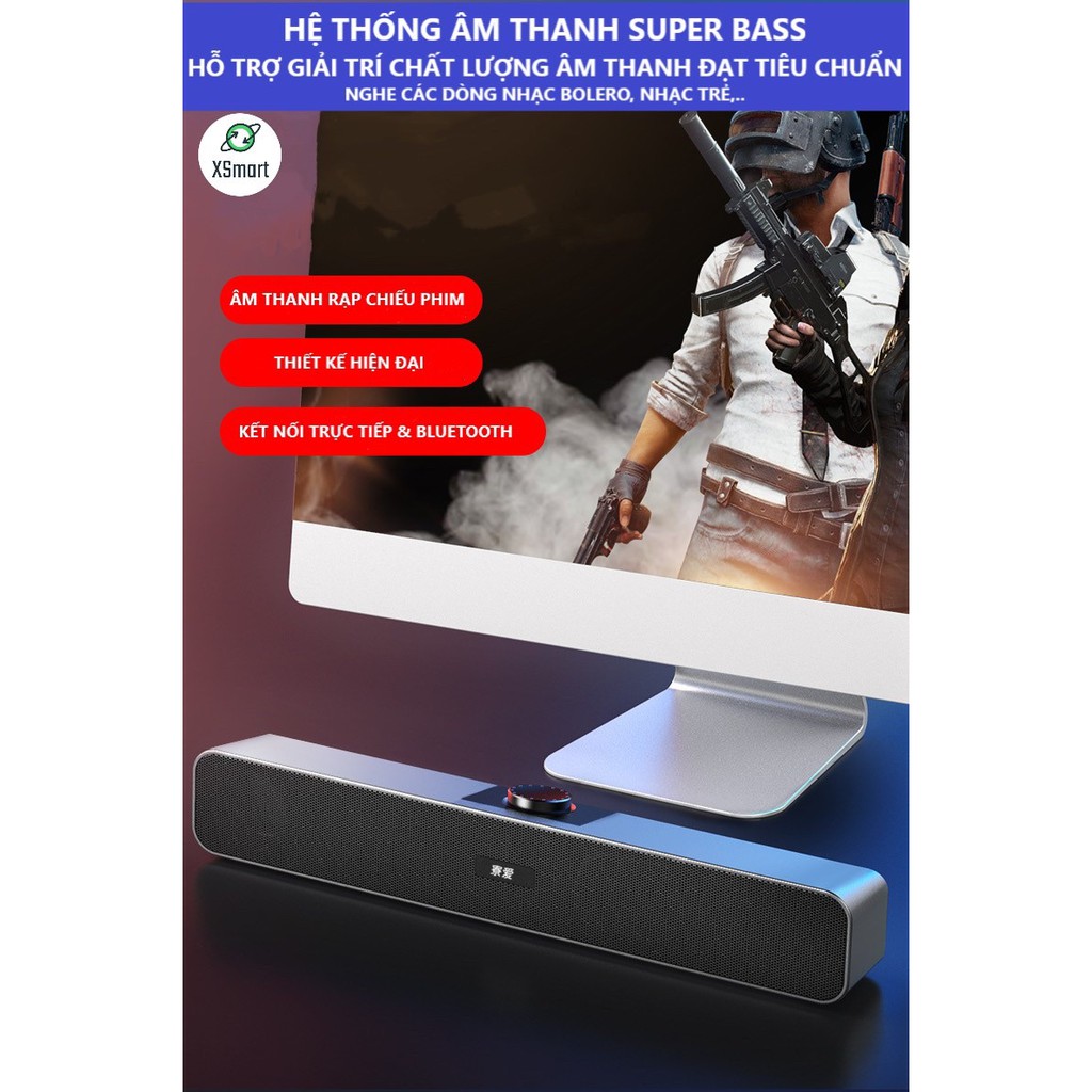 Loa Bluetooth Vi Tính, Máy Tính, Tivi SPEAKER 350BS BASS Âm Thanh 360 Độ Nghe Nhạc, Xem Phim Cực Đã, Loa Soundbar Để Bàn