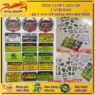 Tem Sticker đề can Cảnh báo