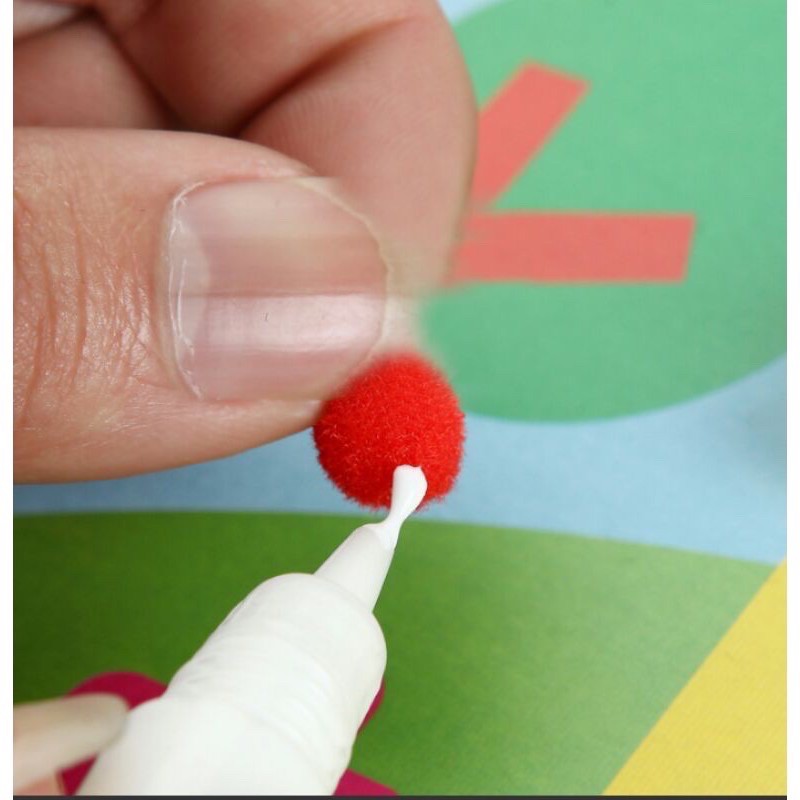 tranh giấy trang trí dán hạt pom pom cho bé