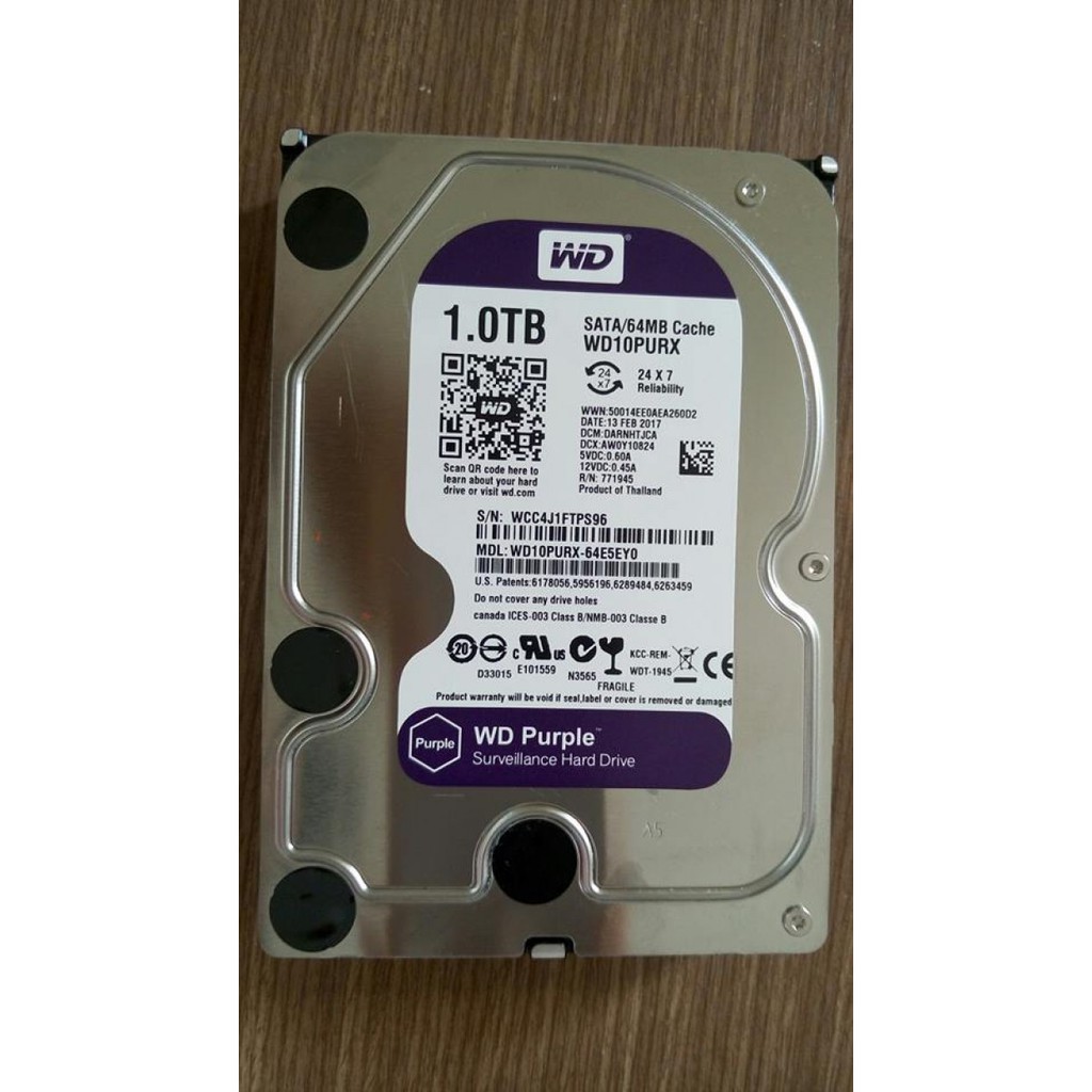 [Mã 229ELSALE hoàn 7% đơn 300K] [siêu rẻ] Ổ CỨNG PC HDD 1T WESTERN TÍM, BẢO HÀNH 2 NĂM [shop yêu thích]