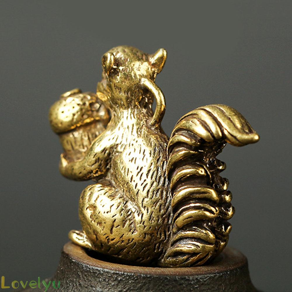 Đồ Trang Trí Bằng Đồng Nguyên Chất Hình Sóc Sáng Tạo