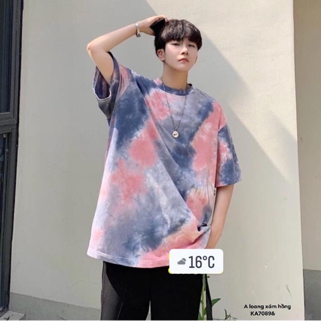 Áo loang phối xám hồng - KA