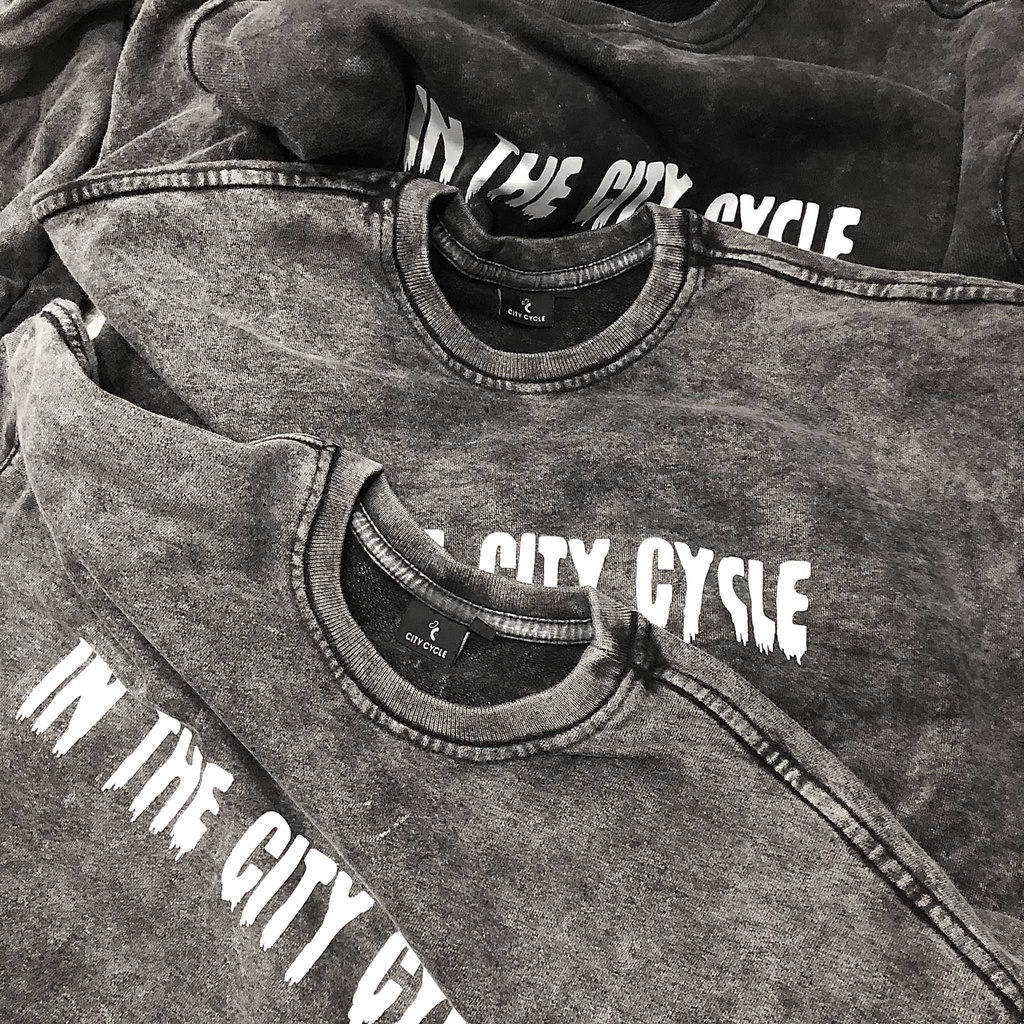 Áo sweater  in the city cycle   - áo nỉ sweater unisex form rộng Local Brand | BigBuy360 - bigbuy360.vn