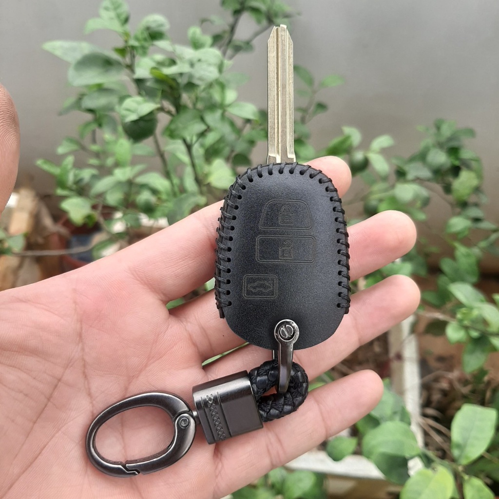 Bao Da Chìa Khóa xe TOYOTA Vios E&G 2014-2018, Vios E2019-2020.Da Bò Nhập Khẩu, Khắc Tên + Số ĐT Chủ Xe
