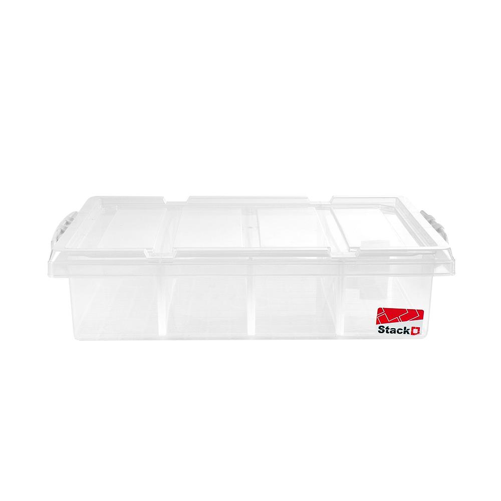 HomeBase STACKO Hộp nhựa nhiều ngăn Thái Lan W30XH12xD58.2CM màu trắng