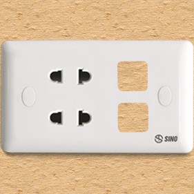 MẶT 2 Ổ CẮM 2 LỖ S19