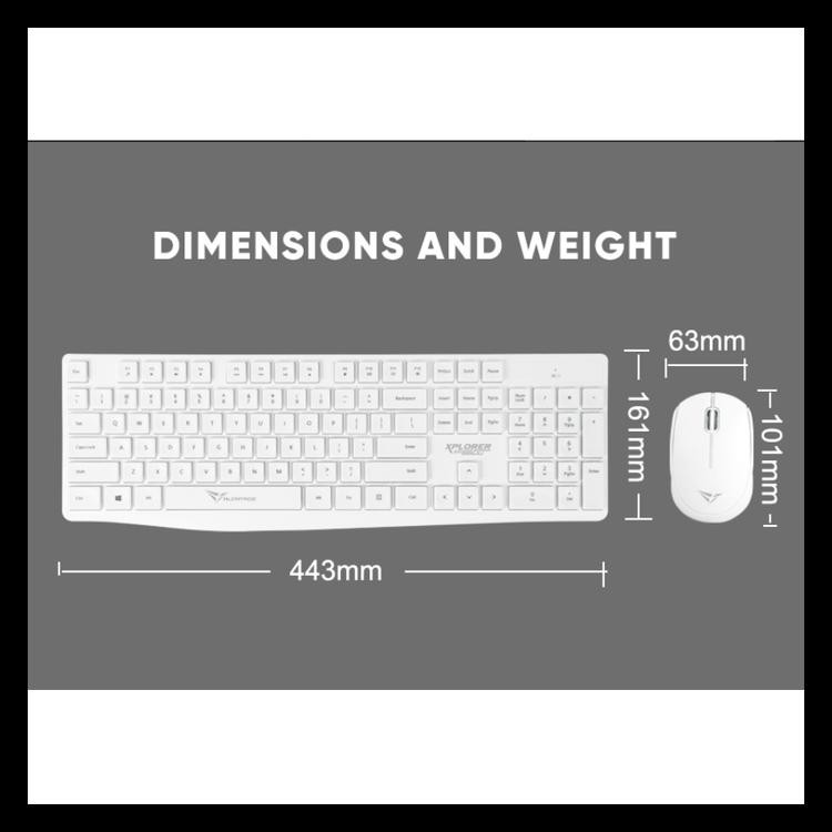 Combo Bàn Phím + Chuột Không Dây Alcatroz Màu Trắng 800 Xplorer Air 6600 - Pc / Tv Thông Minh | BigBuy360 - bigbuy360.vn