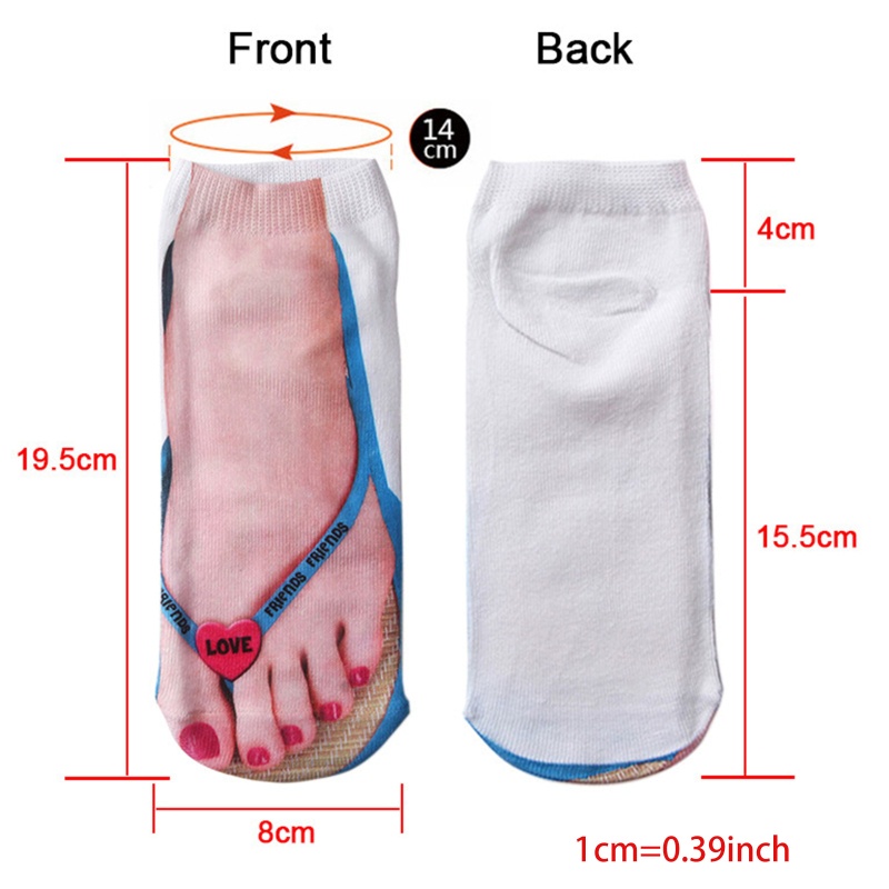Tất cotton cổ thấp in hình 3D nhiều mẫu tùy chọn độc đáo vui nhộn cho nam và nữ
