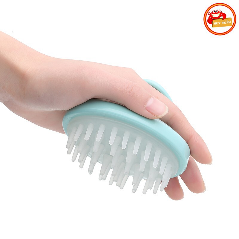 Lược silicon gội đầu mát xa da đầu tiện dụng, lược gội đầu massage gai silicon (LGD02)