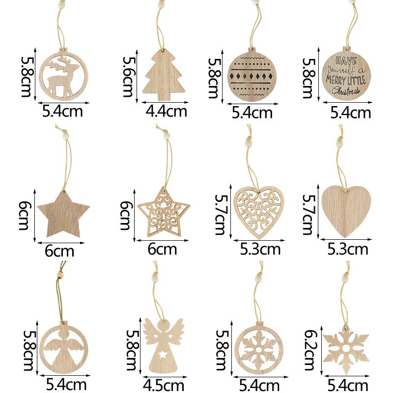 Bộ 12 dây treo xinh xắn trang trí cây thông Noel