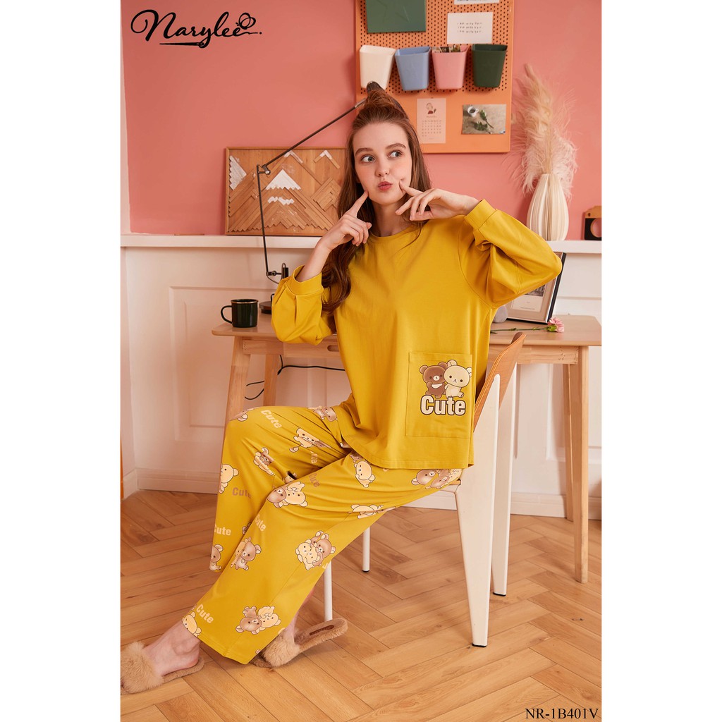 [Mã FASHIONMALLT4 giảm 15% đơn 150k] Bộ đồ mặc nhà cao cấp Narylee 1B401