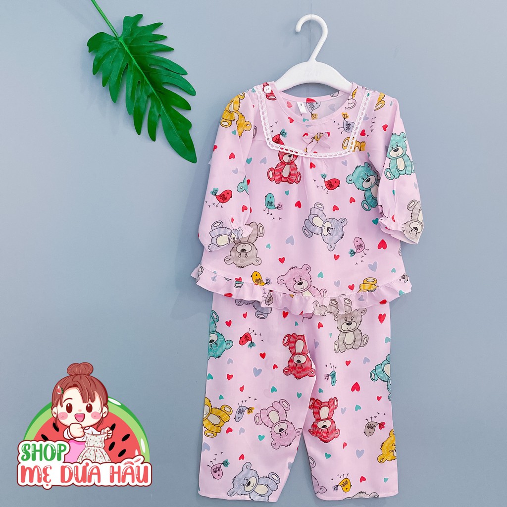 [Mã FASHIONT4FA2 giảm 10K đơn 50K] [20-32kg] Bộ lanh/ Bộ tole tiểu thư dài tay bé gái (được chọn mẫu- Link 3)