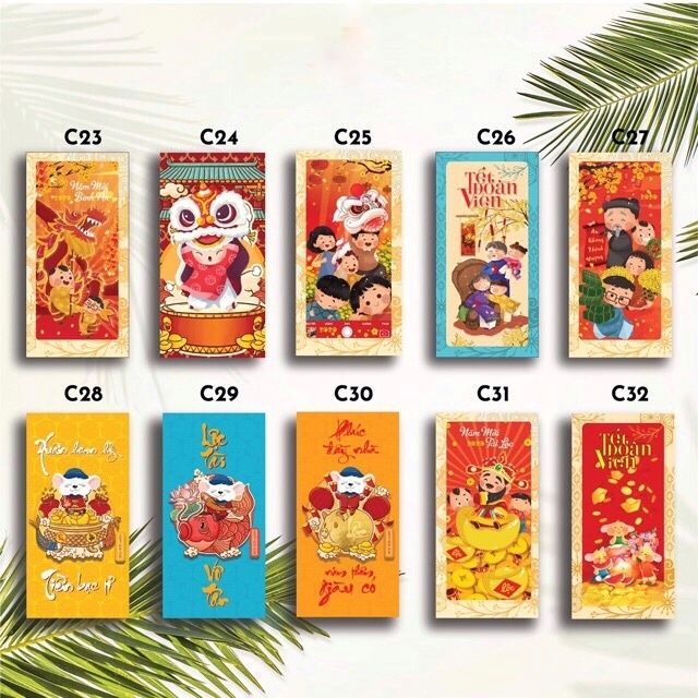 Lốc 10 Bao Lì Xì Tết 2023 Xinh Xắn