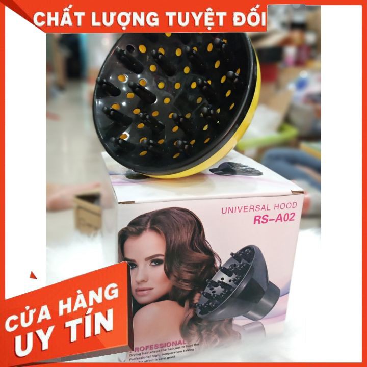 CHỤP LOA SẤY ĐA NĂNG Tạo Kiểu Cho Tóc Uốn Xoăn nhựa PE đầu cao su
