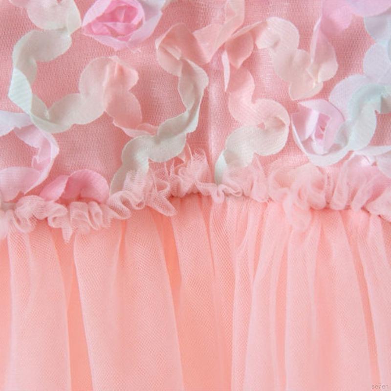 Váy Công Chúa Tay Ngắn Dễ Thương Se7En Cho Bé Gái Từ 1-6 Tuổi