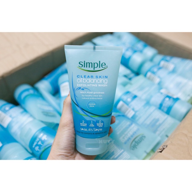 Sữa Rửa Mặt Simple Clear Skin Oil Balancing Exfoliating Wash Cho Da Dầu Mụn Nhạy Cảm Shopee Việt Nam