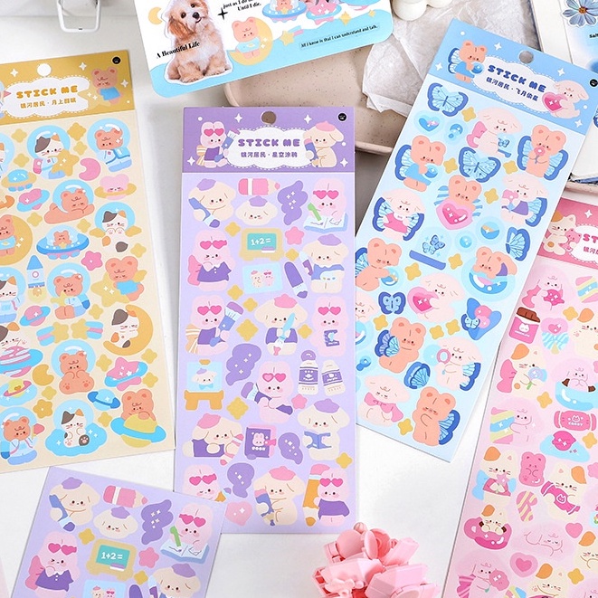 Sticker hoạt hình galaxy