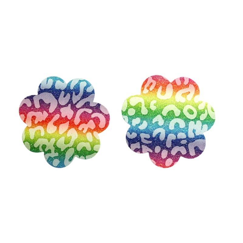 Youyo Áo Ngực Cầu Vồng Ngôi Sao Trái Tim Lấp Lánh Đầy Màu Sắc Dùng Một Lần