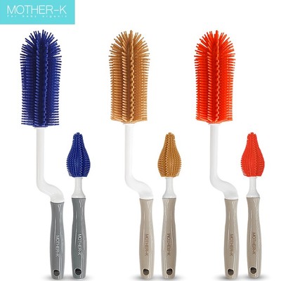 Bộ chổi cọ bình sữa, núm ti Silicone cao cấp Mother-K mềm mại chịu nhiệt tốt