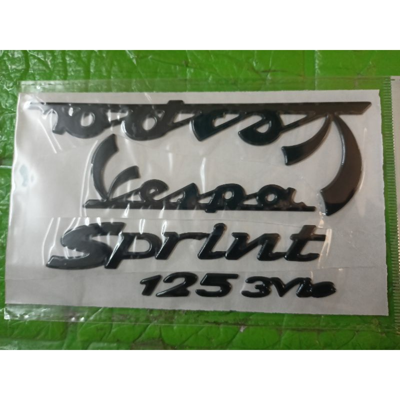 Bộ tem Nổi Vespa Sprint 125 3vie màu đen new