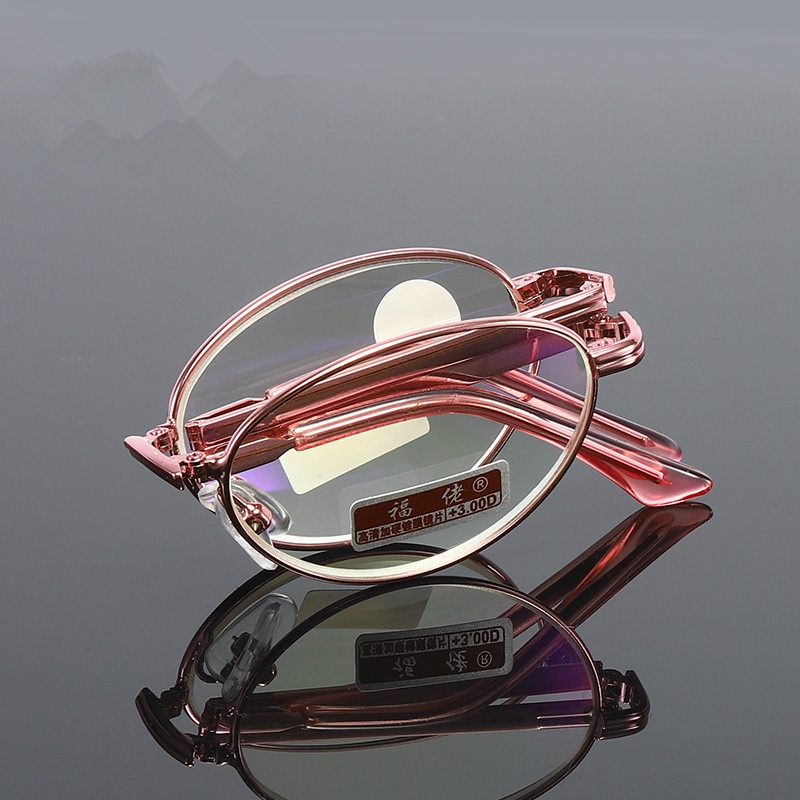 Kính viễn thị Gấp Gấp Thời trang Kính đọc sách chặn ánh sáng xanh cho nữ thoải mái với hộp đựng kính