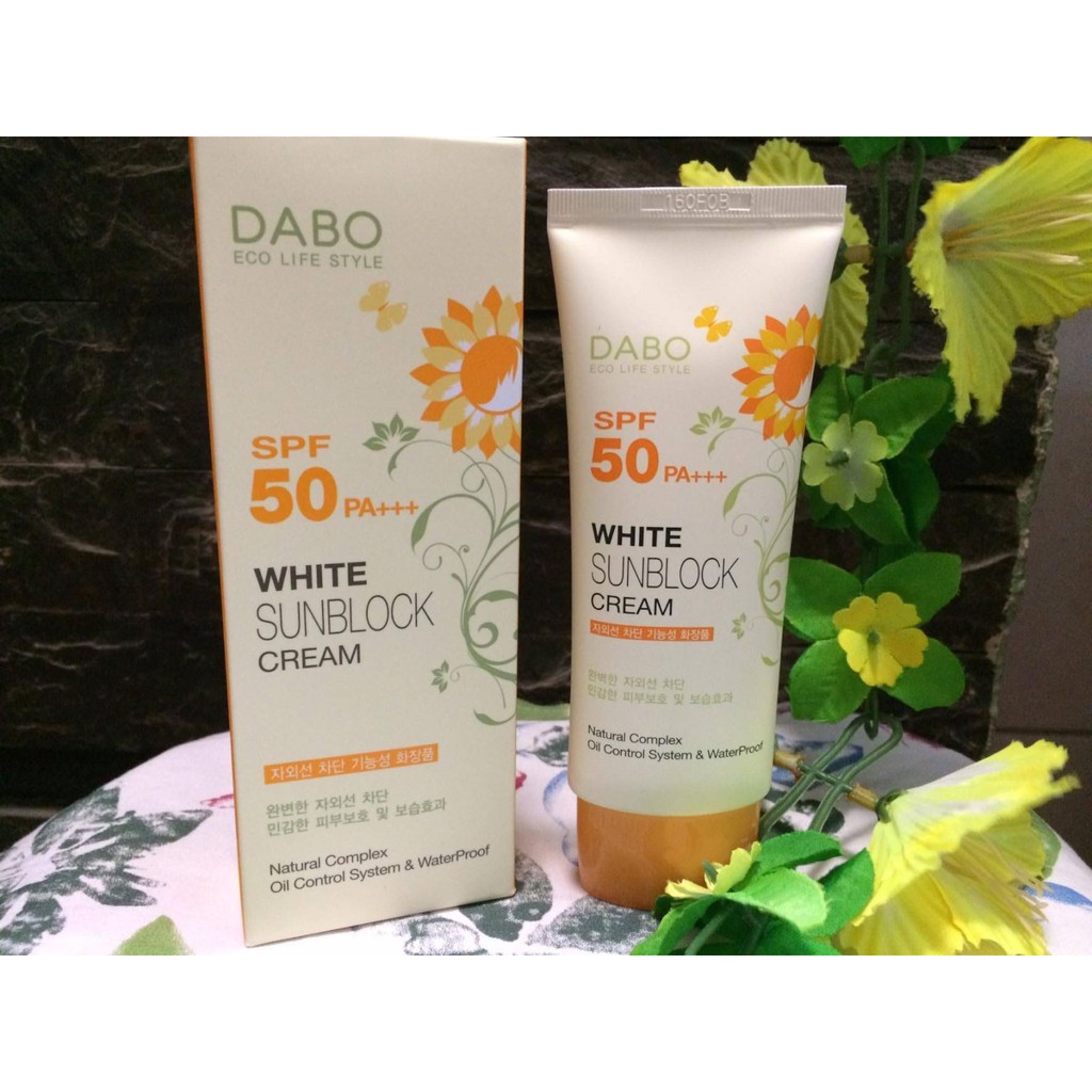 Kem chống nắng Dabo white sunblock cream SPF50