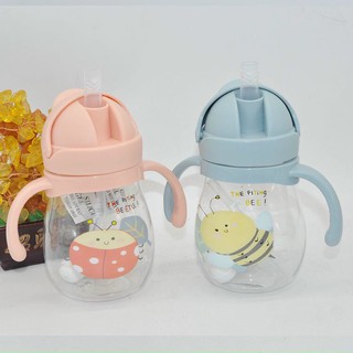Bình tập uống nước cho bé tập uống nước con ong có van chống sặc cao cấp 250ml