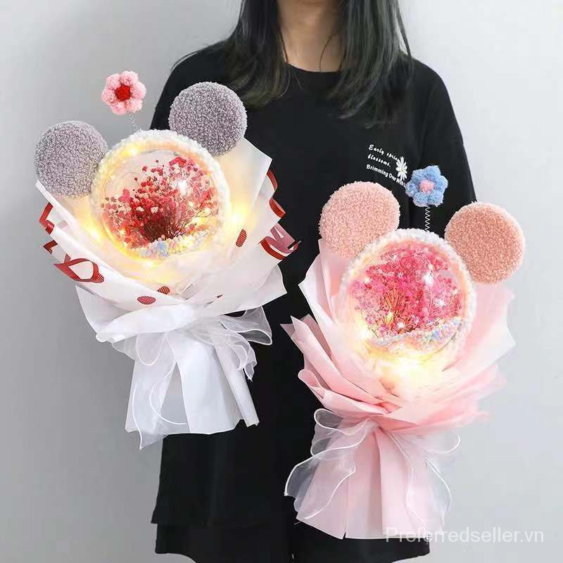 Bó Hoa Khô Sáng Tạo Làm Quà Tặng Cho Bạn Gái