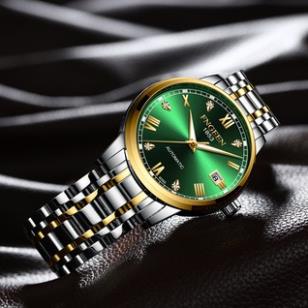 Đồng Hồ Nam Cơ Automatic Fngeen Máy Nhật Mặt Kính Chống Xước Dây Kim Loại Có Lịch Ngày- Mã 6035