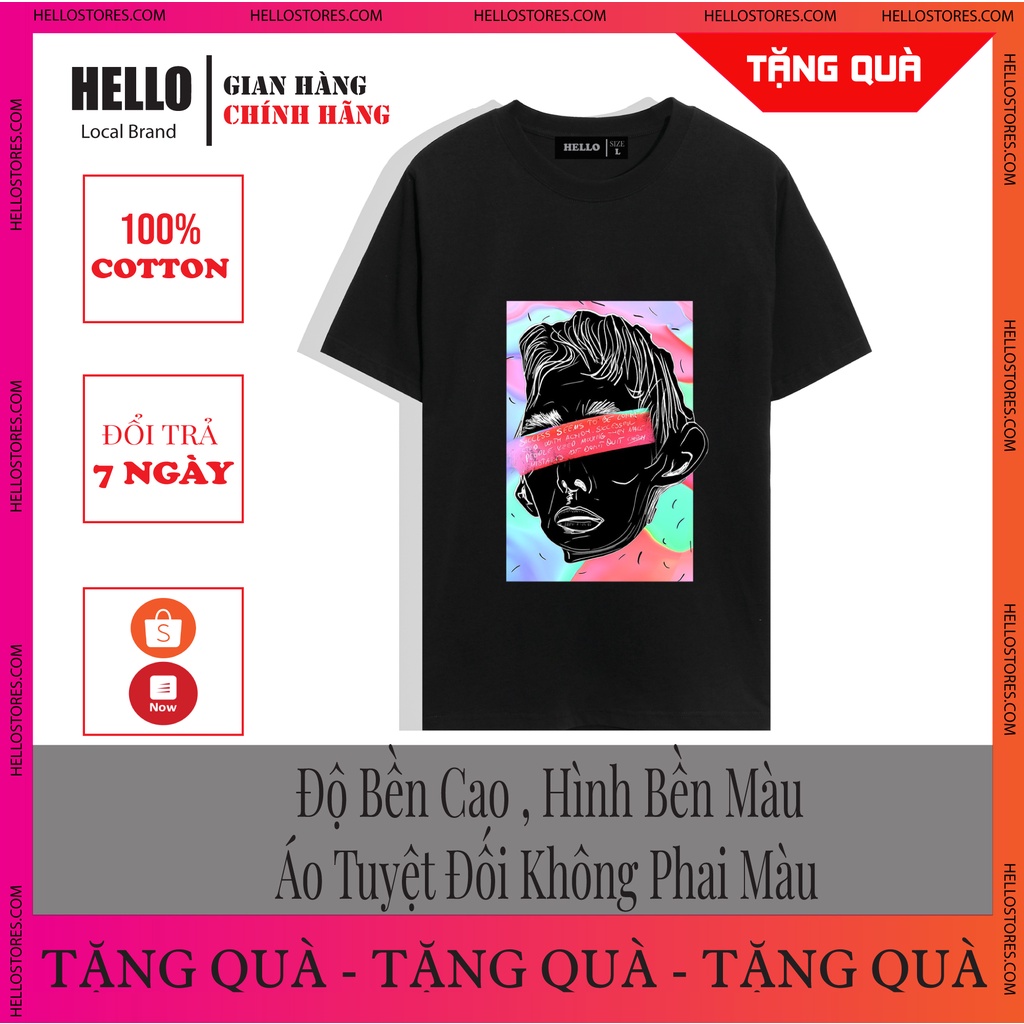 [Áo Thun Áo Phông nam nữ tay lỡ form rộng Unisex] Áo thun tay lỡ HELLO unisex BAUGASM Tóc Bạc_Ap56