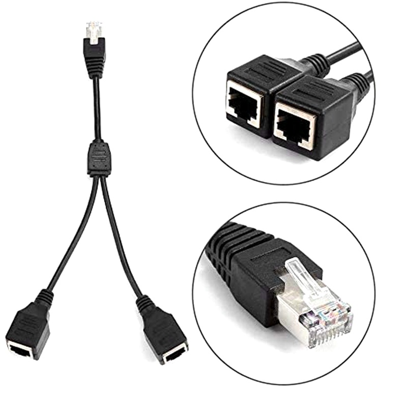 Dây Cáp Chia Cổng Mạng LAN RJ45 1 Male Sang 2 Female Cho Super Cat5 Cat6 Cat7 LAN Ethernet