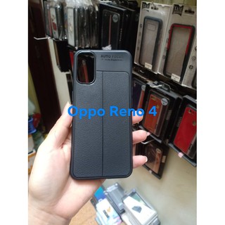 Ốp lưng dẻo Vân da AutoFocus cho Oppo Reno 4
