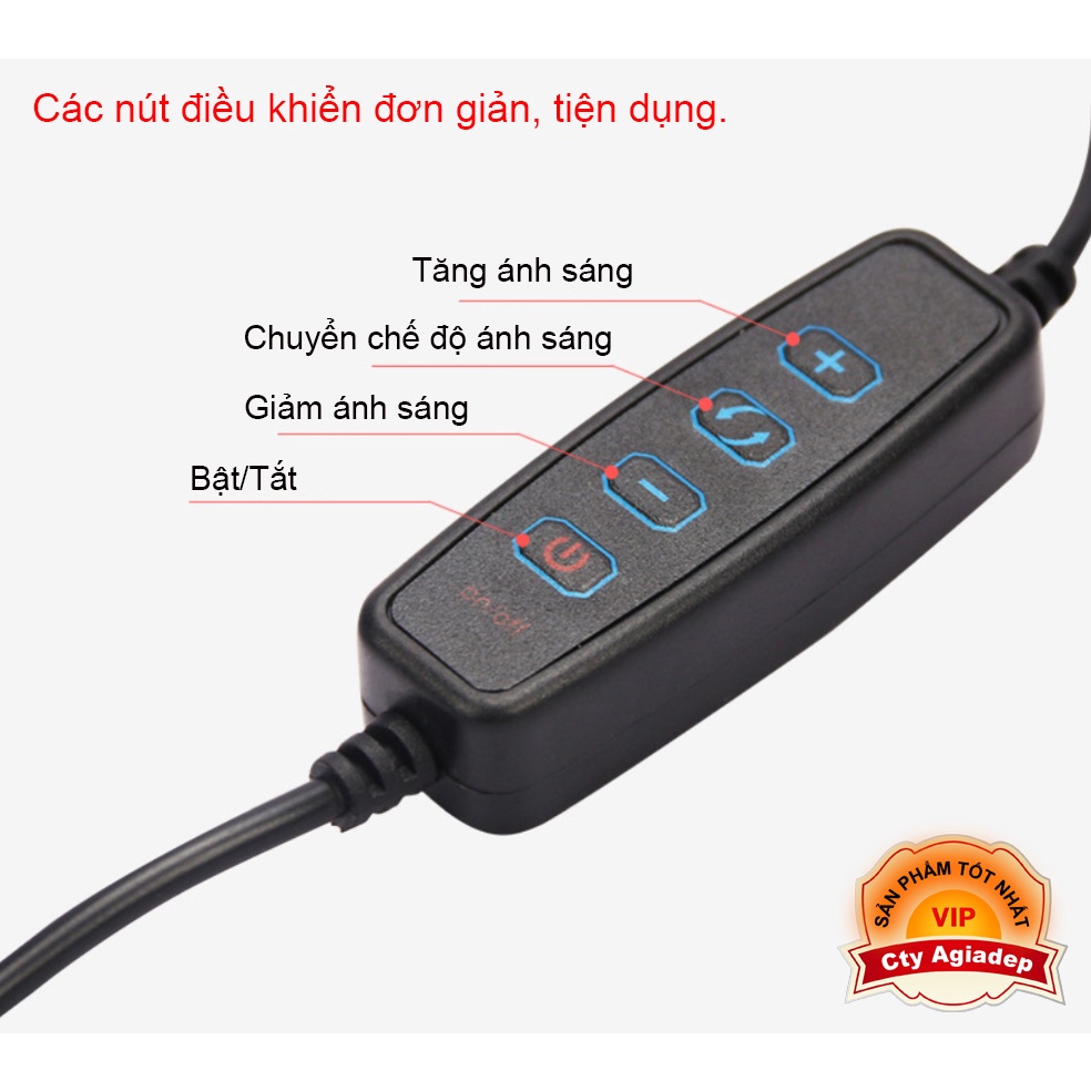 Gậy Tripod Đèn LED 3 Màu Kẹp 4 điện thoại Quay phim chụp ảnh Livestream - 190cm