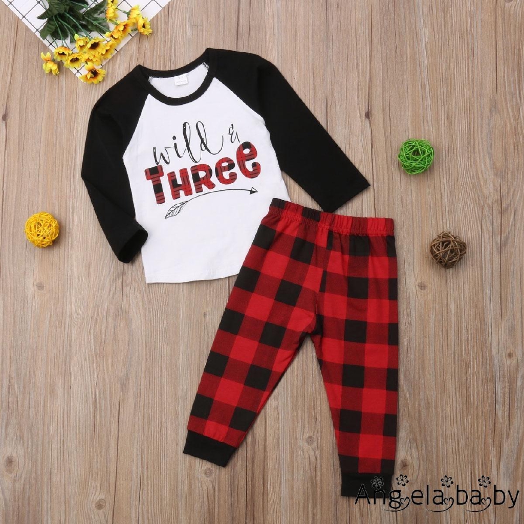 Set 2 áo thun dài tay cổ tròn + quần dài thời trang cho bé trai