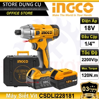 18v máy siết vít dùng dùng pin lithium ingco cidli228181
