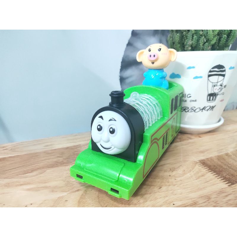 Tàu Lửa Chạy Pin Xoay 360° Có Đèn, Nhạc Vui Nhộn